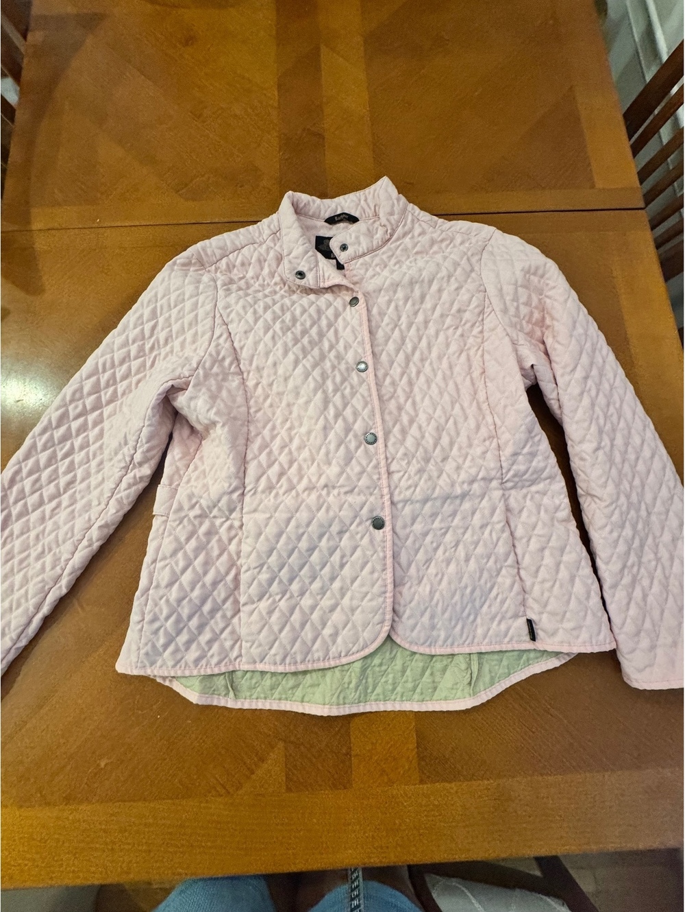 Barbour Quilted Pink Jacket Size L 14 3108